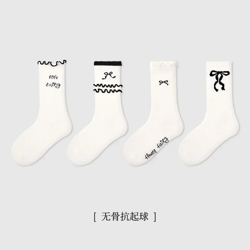 -キッズソックス 靴下4足セット カラフルミドル丈カジュアルソックスセット【mh0007350】 - mamahalo shop - ベビー用靴下・タイツ -  べビー服 - 子供服 - 男の子 - 女の子