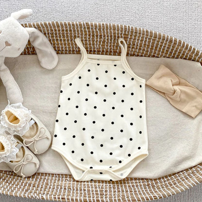 -ベビーロンパース キャミソールボディスーツ ラビットうさぎマッシュルームきのこ水玉ドットプリント【mh0005348】 - mamahalo shop - ノースリーブロンパース -  べビー服 - 子供服 - 男の子 - 女の子