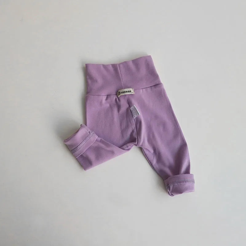 -☺︎ ベビーセットアップ 2点セット 長袖Tシャツ+ハイウェストパンツ シンプルベーシック パジャマ 4カラー - mamahalo shop - 長袖セットアップ -  べビー服 - 子供服 - 男の子 - 女の子