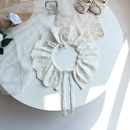 -ベビー キッズ レース つけ襟 付け襟 アタッチメント カラー 5デザイン ベージュ ガールズ - mamahalo shop - ショール -  べビー服 - 子供服 - 男の子 - 女の子