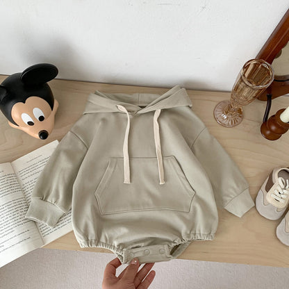 -ベビー くま耳 フーディ 長袖 ロンパース 足つき レギンス タイツ ユニセックス【mh0002363】 - mamahalo shop - 長袖ロンパース -  べビー服 - 子供服 - 男の子 - 女の子