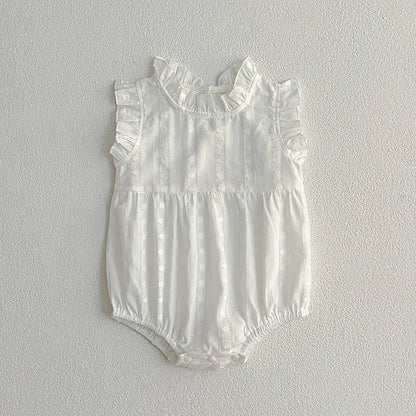 -ベビーロンパース ノースリーブ スカートボディスーツ/スタンドフリルボディスーツ【mh0006130】 - mamahalo shop - 半袖ロンパース -  べビー服 - 子供服 - 男の子 - 女の子