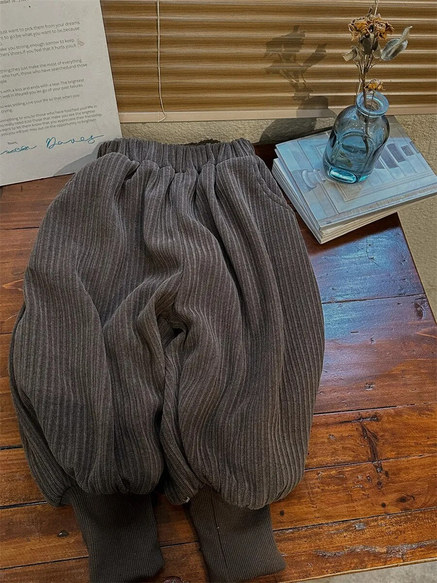 -キッズパンツ コーデュロイジョガーパンツ カーキ ブラック コーヒー 3カラー ボーイズ 男の子 子供服 - mamahalo shop - ロングパンツ・スウェットパンツ -  べビー服 - 子供服 - 男の子 - 女の子