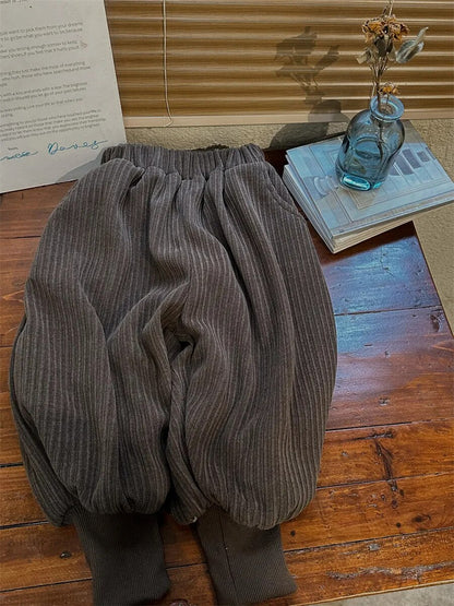 -キッズパンツ コーデュロイジョガーパンツ カーキ ブラック コーヒー 3カラー ボーイズ 男の子 子供服 - mamahalo shop - ロングパンツ・スウェットパンツ -  べビー服 - 子供服 - 男の子 - 女の子