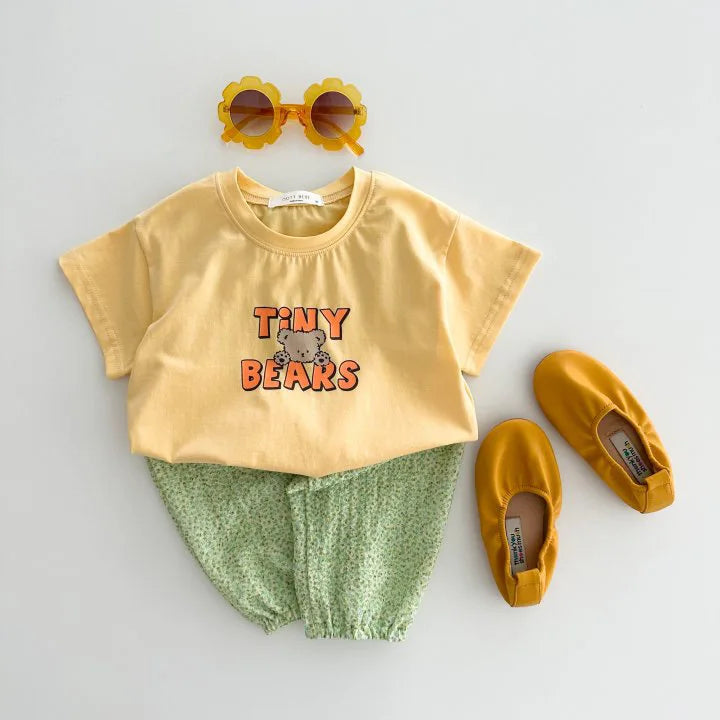 -ベビーパンツ サマーパンツ ルーズパンツ 蚊よけ 外遊びパンツ チェック/ベアくまプリント 4カラー - mamahalo shop - ロングパンツ・スウェットパンツ -  べビー服 - 子供服 - 男の子 - 女の子