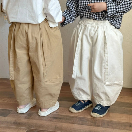 キッズパンツ ビッグポケットロングルーズパンツ - mamahalo shop - ロングパンツ・スウェットパンツ -  べビー服 - 子供服 - 男の子 - 女の子