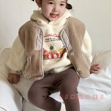 キッズベスト ボアフリースバイピング前あきベスト - mamahalo shop - ベスト -  べビー服 - 子供服 - 男の子 - 女の子