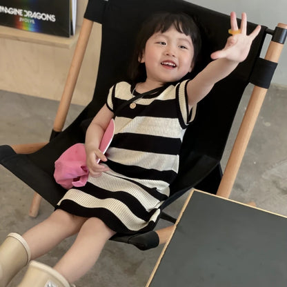 -キッズワンピース ボーダー ノースリーブタイトワンピース【mh0006119】 - mamahalo shop - ノースリーブワンピース -  べビー服 - 子供服 - 男の子 - 女の子