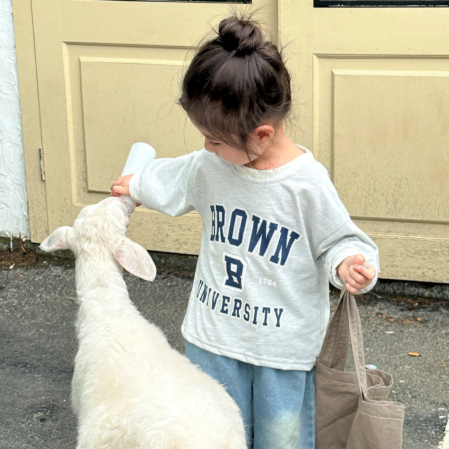 -キッズトップス 長袖アメカジプリントTシャツ レターロゴ2カラー - mamahalo shop - 長袖Tシャツ -  べビー服 - 子供服 - 男の子 - 女の子