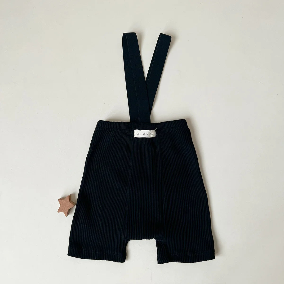 -ベビートップス/パンツ 半袖ボーダー無地Tシャツ/サスペンダーショートパンツ - mamahalo shop - サロペットパンツ・サスペンダーパンツ -  べビー服 - 子供服 - 男の子 - 女の子