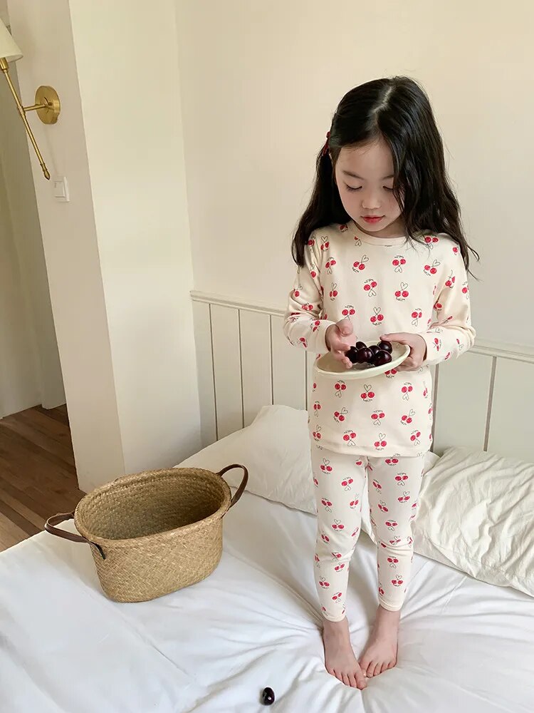 -キッズ 長袖パジャマセット トップス パンツ セットアップ 2点セット ルームウェア ユニセックス 男の子 女の子 子供服 - mamahalo shop - 長袖パジャマ -  べビー服 - 子供服 - 男の子 - 女の子