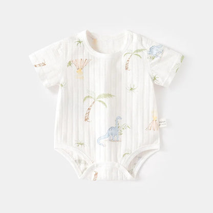 -ベビーロンパース 半袖ボディスーツ 肌着 アニマルプリント【mh0006552】 - mamahalo shop - 半袖ロンパース -  べビー服 - 子供服 - 男の子 - 女の子