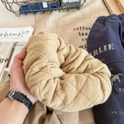 -キッズパンツ 裏フリース アニマルプリント ロングパンツ 暖パン カーキ ブルー 2カラー ボーイズ 男の子 子供服 - mamahalo shop - ロングパンツ・スウェットパンツ -  べビー服 - 子供服 - 男の子 - 女の子