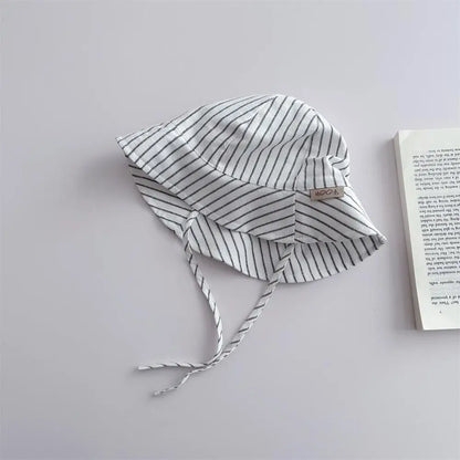 -ベビー帽子 バケットハット サマーハット 無地/ストライプ【mh0005078】 - mamahalo shop - ベビー用帽子 -  べビー服 - 子供服 - 男の子 - 女の子