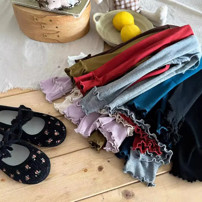 -キッズトップス フリルネックシンプルベーシック長袖Tシャツ 8カラー【mh0007276】 - mamahalo shop - 長袖Tシャツ -  べビー服 - 子供服 - 男の子 - 女の子