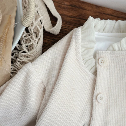 -ベビーカーディガン チュチュペプラムドッキングガーリージャケット ベージュ - mamahalo shop - カーディガン・パーカー -  べビー服 - 子供服 - 男の子 - 女の子