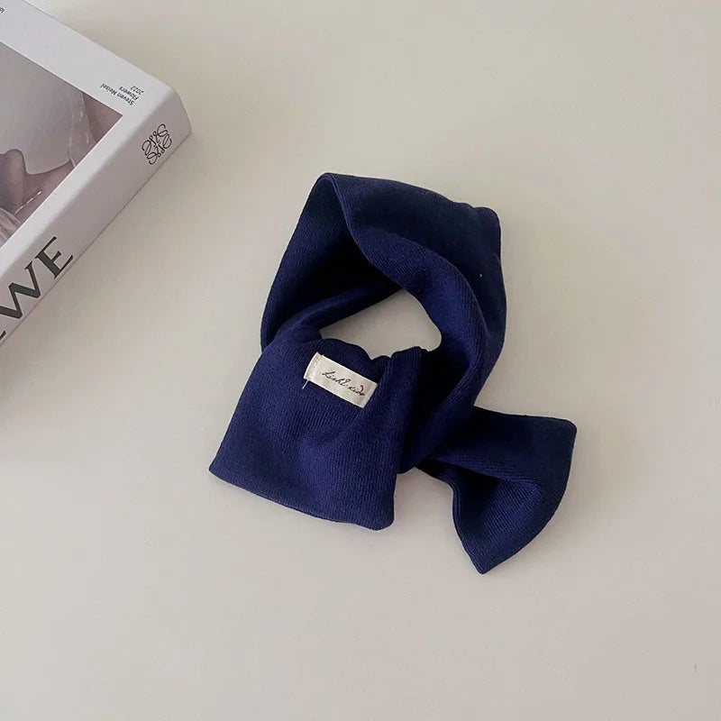 -キッズマフラー ネックウォーマー ニットスカーフ 幾何学 レオパード 無地 - mamahalo shop - ネックウォーマー -  べビー服 - 子供服 - 男の子 - 女の子