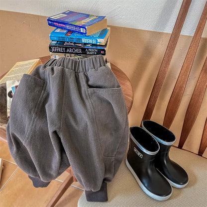 -キッズ ルーズ ジョガー バルーン パンツ - mamahalo shop - ロングパンツ・スウェットパンツ -  べビー服 - 子供服 - 男の子 - 女の子