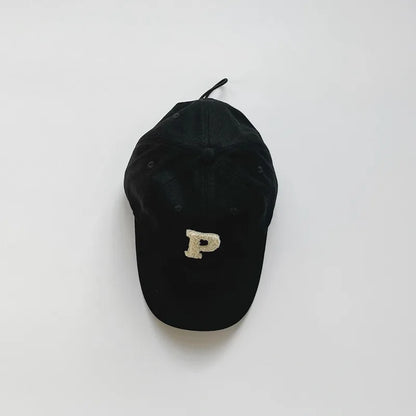 -キッズ帽子 キャップ 野球帽 レターロゴワッペン サマーハット【mh0006191】 - mamahalo shop - ベビー用帽子 -  べビー服 - 子供服 - 男の子 - 女の子