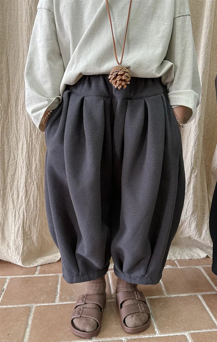 -キッズパンツ ルーズタックパンツ ランタンパンツ 3カラー - mamahalo shop - ロングパンツ・スウェットパンツ -  べビー服 - 子供服 - 男の子 - 女の子