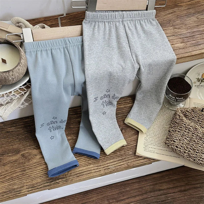 -ベビーパンツ レターロゴプリントレギンスパンツ 2カラー【mh0006947】 - mamahalo shop - レギンスパンツ -  べビー服 - 子供服 - 男の子 - 女の子