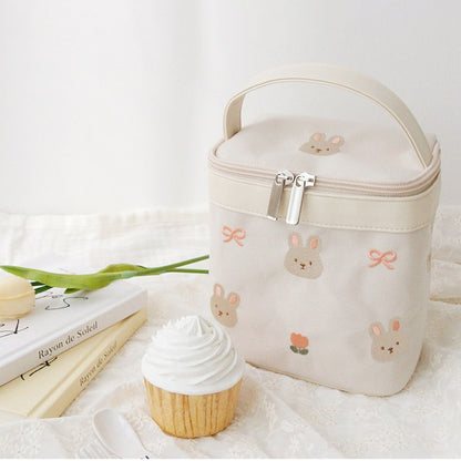 -保温保冷バッグ ピクニックバッグ お弁当袋 鞄 バニティ ポーチ ままバッグ うさぎ くま ベア 刺繍 2柄 - mamahalo shop - ランチボックス・ランチバッグ -  べビー服 - 子供服 - 男の子 - 女の子