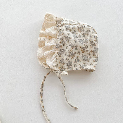 -ベビーロンパース ボンネットセット 長袖レーススカートドッキングボディスーツ 帽子セット フラワー花柄プリント【mh0006502】 - mamahalo shop - 長袖ロンパース -  べビー服 - 子供服 - 男の子 - 女の子