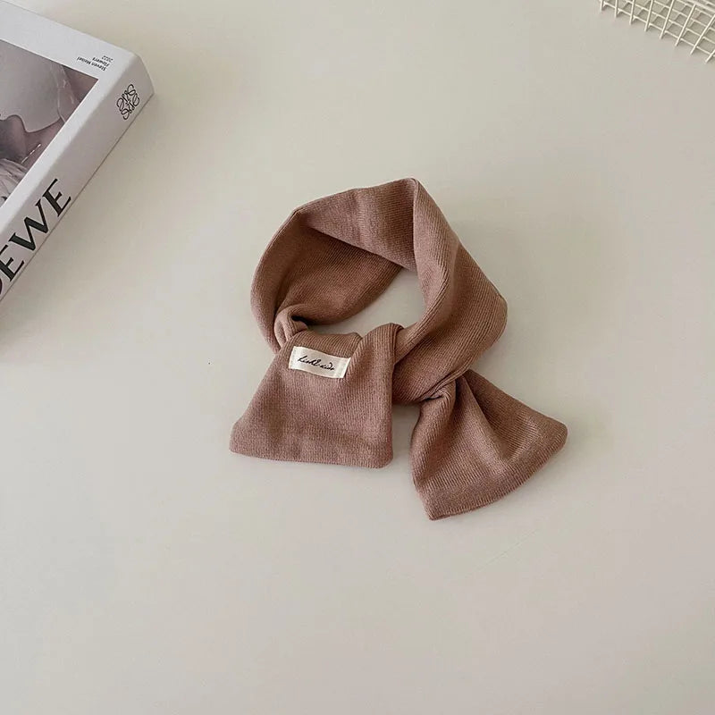 -キッズマフラー ネックウォーマー ニットスカーフ 幾何学 レオパード 無地 - mamahalo shop - ネックウォーマー -  べビー服 - 子供服 - 男の子 - 女の子