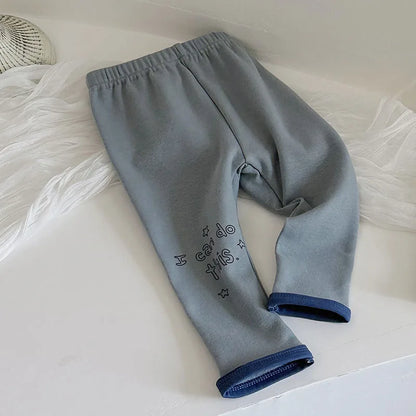 -ベビーパンツ レターロゴプリントレギンスパンツ 2カラー【mh0006947】 - mamahalo shop - レギンスパンツ -  べビー服 - 子供服 - 男の子 - 女の子