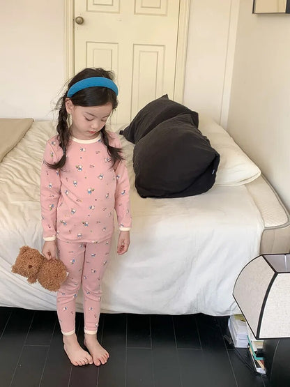 -キッズ 長袖パジャマセット トップス パンツ セットアップ 2点セット ルームウェア ユニセックス 男の子 女の子 子供服 - mamahalo shop - 長袖パジャマ -  べビー服 - 子供服 - 男の子 - 女の子