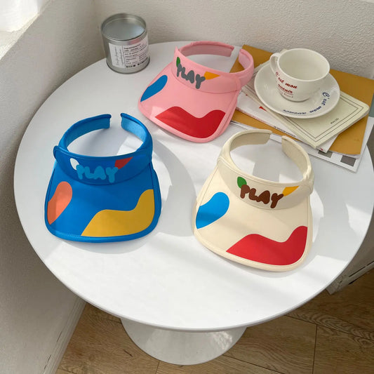 -キッズ帽子 サンバイザー カラフルバイザー サンハット【mh0004798】 - mamahalo shop - ベビー用帽子 -  べビー服 - 子供服 - 男の子 - 女の子