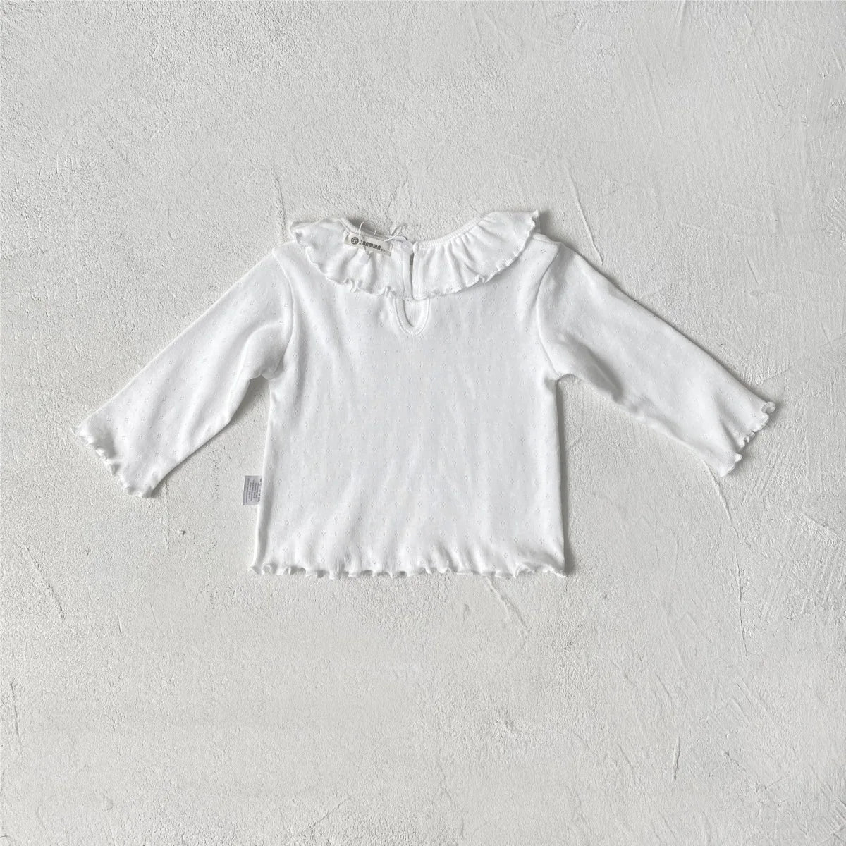 -ベビートップス レースサークル襟長袖Tシャツ 2カラー - mamahalo shop - 長袖Tシャツ -  べビー服 - 子供服 - 男の子 - 女の子