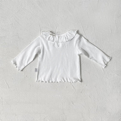 -ベビートップス レースサークル襟長袖Tシャツ 2カラー - mamahalo shop - 長袖Tシャツ -  べビー服 - 子供服 - 男の子 - 女の子