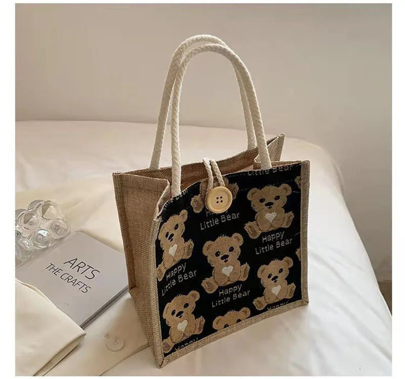 -ミニトートバッグ ベアくまサイドバッグ ランチバッグ 鞄 3カラー【mh0006934】 - mamahalo shop - マザーズバッグ -  べビー服 - 子供服 - 男の子 - 女の子