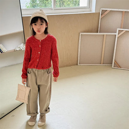 キッズパンツ レターロゴプリントロングルーズパンツ 2カラー - mamahalo shop - ロングパンツ・スウェットパンツ -  べビー服 - 子供服 - 男の子 - 女の子