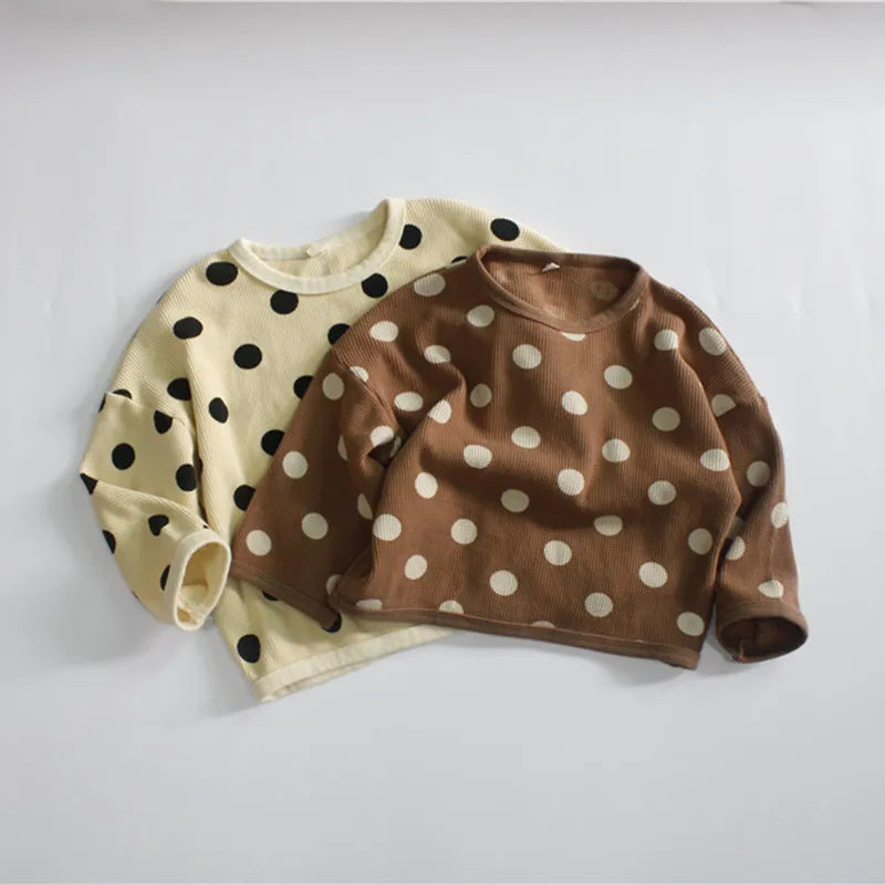 -キッズ みずたま 長袖 ルーズ Tシャツ - mamahalo shop - 長袖Tシャツ -  べビー服 - 子供服 - 男の子 - 女の子