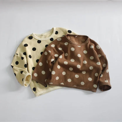 -キッズ みずたま 長袖 ルーズ Tシャツ - mamahalo shop - 長袖Tシャツ -  べビー服 - 子供服 - 男の子 - 女の子