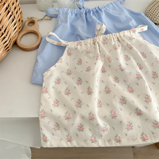 -キッズトップス キャミソールブラウス フラワー花柄プリント/無地【mh0005308】 - mamahalo shop - タンクトップ・キャミソール・ノースリーブトップス -  べビー服 - 子供服 - 男の子 - 女の子