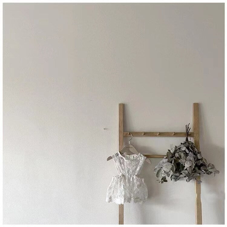 -ベビー レース 刺繍 オーバー エプロン ドレス ワンピース ガールズ【mh0002434】 - mamahalo shop - ノースリーブワンピース -  べビー服 - 子供服 - 男の子 - 女の子