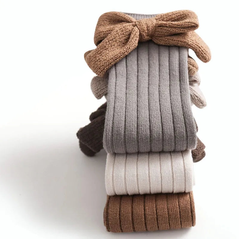 -ベビー キッズ リボン ハイソックス 靴下 2足 セット - mamahalo shop - ベビー用靴下・タイツ -  べビー服 - 子供服 - 男の子 - 女の子