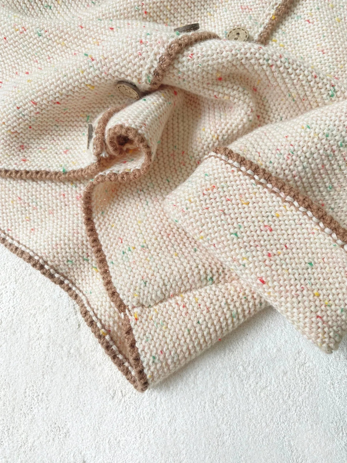 -ベビーカーディガン カラフルネップシンプルニットカーディガンジャケット - mamahalo shop - カーディガン・パーカー -  べビー服 - 子供服 - 男の子 - 女の子