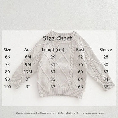 -ベビートップス サスペンダーパンツ ニットケーブル編みセーター ニットサロペット 3カラー【mh0004105】 - mamahalo shop - サロペットパンツ・サスペンダーパンツ -  べビー服 - 子供服 - 男の子 - 女の子