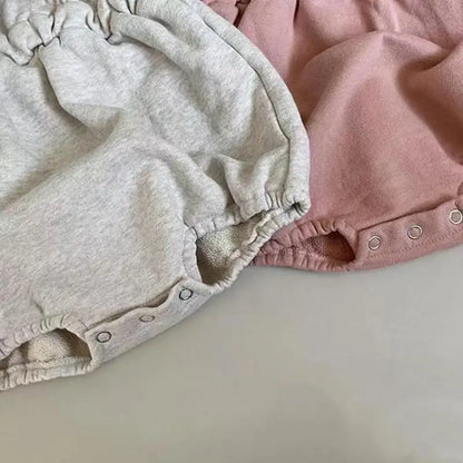 -ベビーロンパース ノースリーブボディスーツ ベアくまワッペン 2カラー【mh0006384】 - mamahalo shop - ノースリーブロンパース -  べビー服 - 子供服 - 男の子 - 女の子