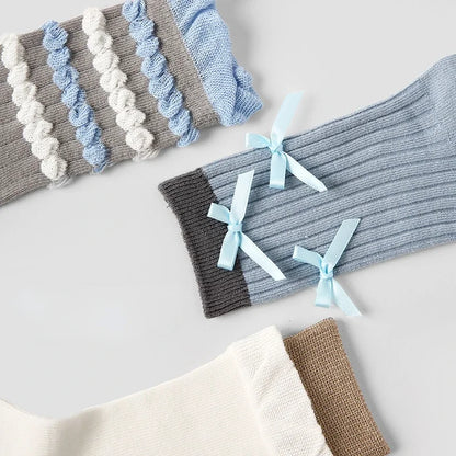 -キッズソックス 靴下4足セット カラフルミドル丈カジュアルソックスセット【mh0007350】 - mamahalo shop - ベビー用靴下・タイツ -  べビー服 - 子供服 - 男の子 - 女の子