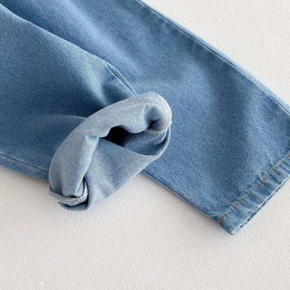 -キッズパンツ シンプルベーシックデニムパンツ ジーンズ 2カラー【mh0006826】 - mamahalo shop - デニムパンツ -  べビー服 - 子供服 - 男の子 - 女の子