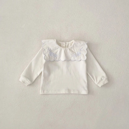 -ベビートップス/パンツ 水玉ドット/無地スクエア襟長袖Tシャツ/サスペンダーレーススカートブルマパンツ - mamahalo shop - 長袖セットアップ -  べビー服 - 子供服 - 男の子 - 女の子