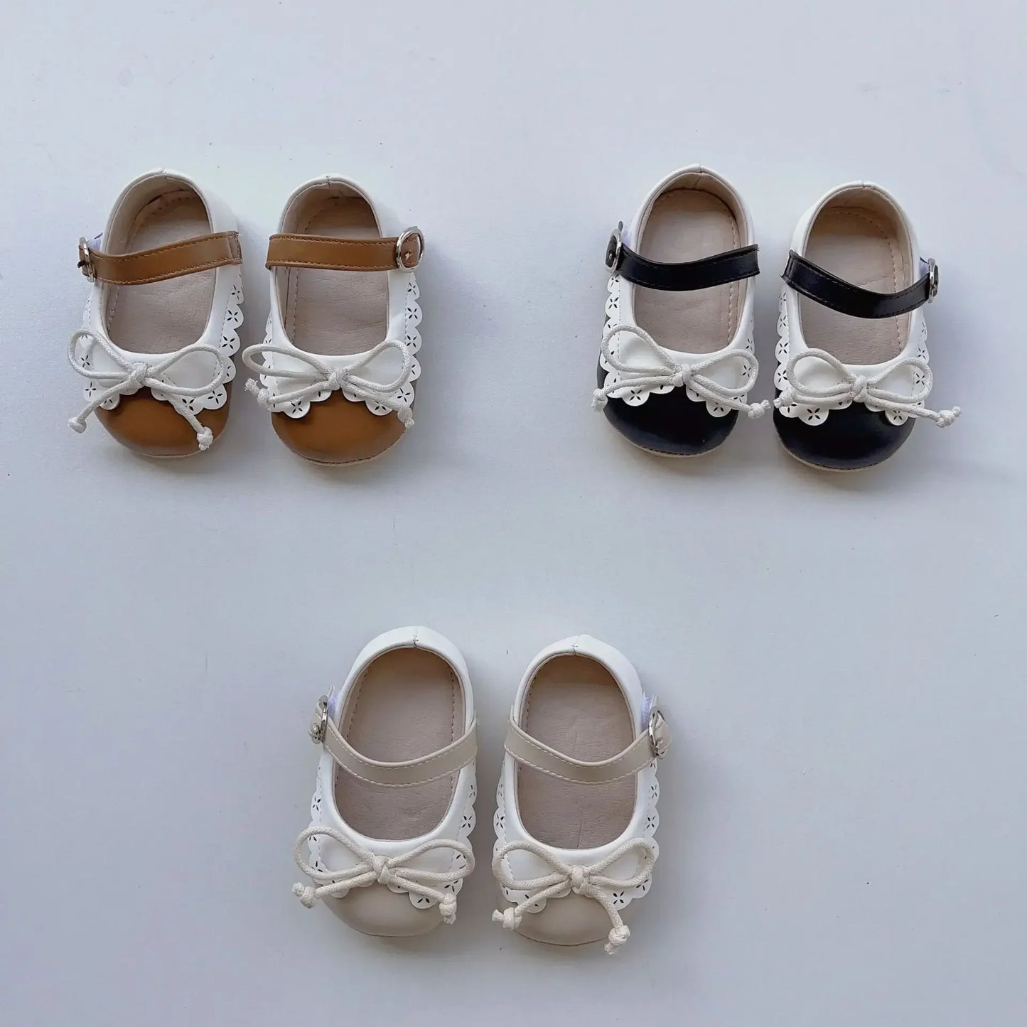 -ベビーシューズ ストラップフラットバレエシューズ ファーストシューズ 靴 - mamahalo shop - ベビー用靴 -  べビー服 - 子供服 - 男の子 - 女の子