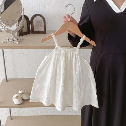 -キッズワンピース キャミソールワンピース フラワープリント/刺繍レース【mh0006223】 - mamahalo shop - ノースリーブワンピース -  べビー服 - 子供服 - 男の子 - 女の子