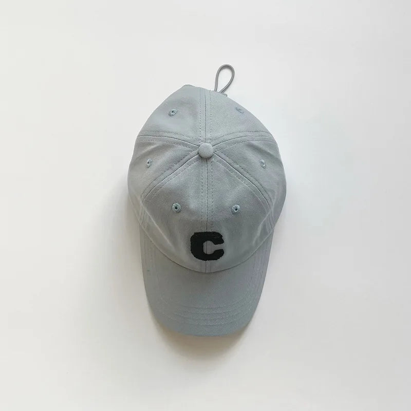 -キッズ帽子 キャップ 野球帽 レターロゴワッペン サマーハット【mh0006191】 - mamahalo shop - ベビー用帽子 -  べビー服 - 子供服 - 男の子 - 女の子