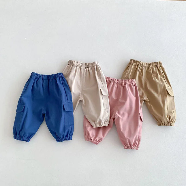 ☺︎ ベビーキッズパンツ カーゴパンツ ロングルーズパンツ 3カラー - mamahalo shop - ロングパンツ・スウェットパンツ -  べビー服 - 子供服 - 男の子 - 女の子